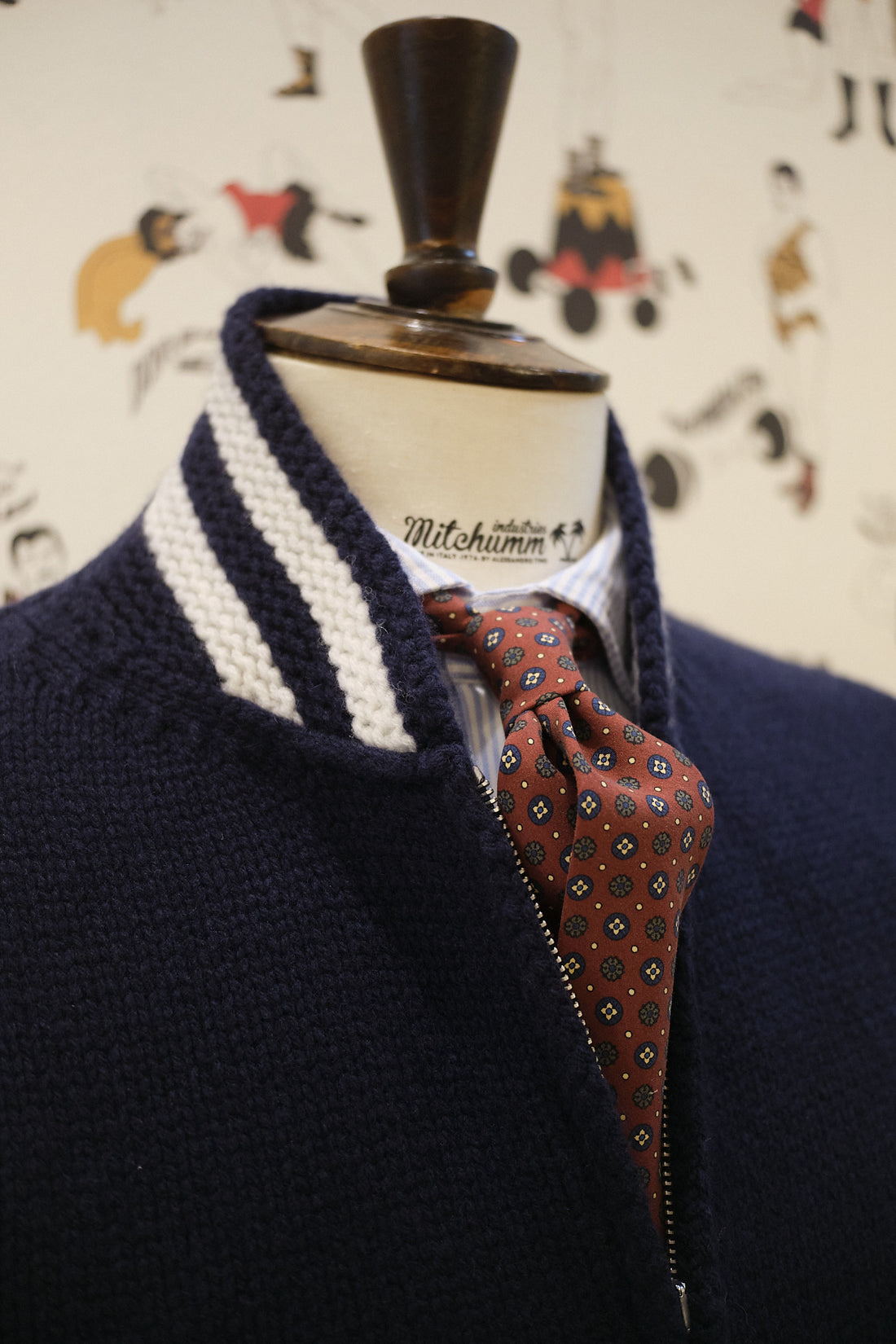 Merinos Vintage Varsity jacket Navy