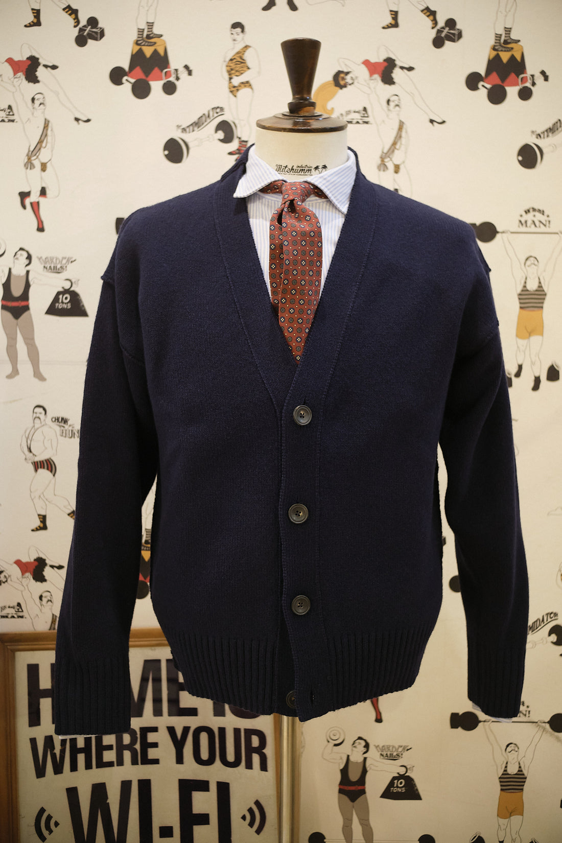 Old School Cardigan Navy