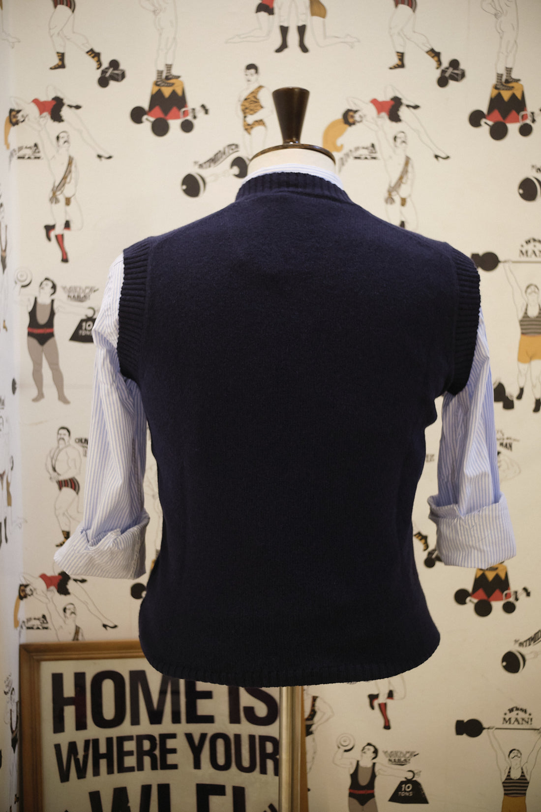 Old School V-neck Navy Vest