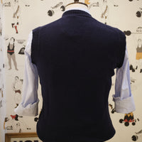 Old School V-neck Navy Vest