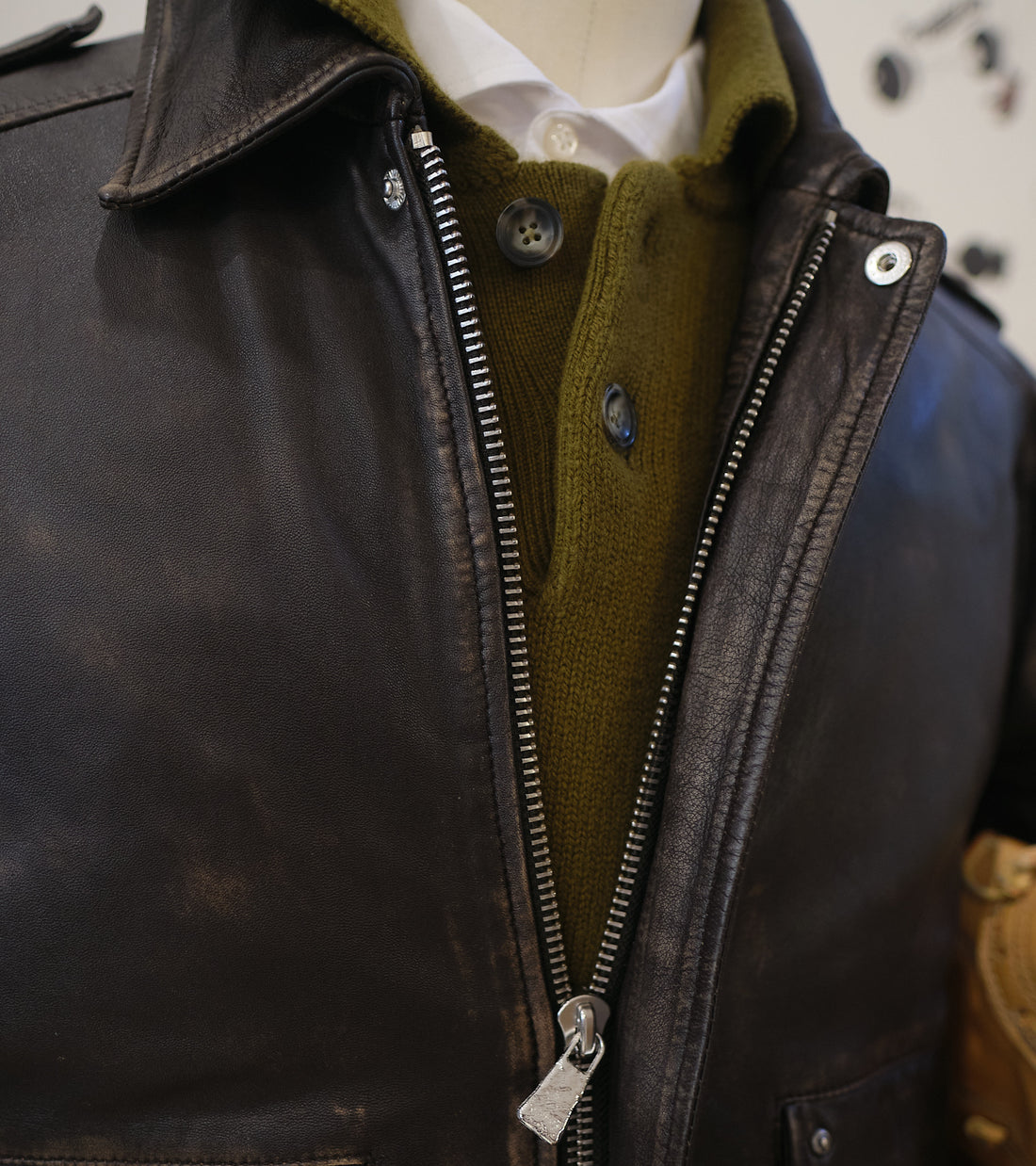 Heritage Leather Aviator Jacket