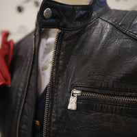 1/4 Mile Leather Jacket Black