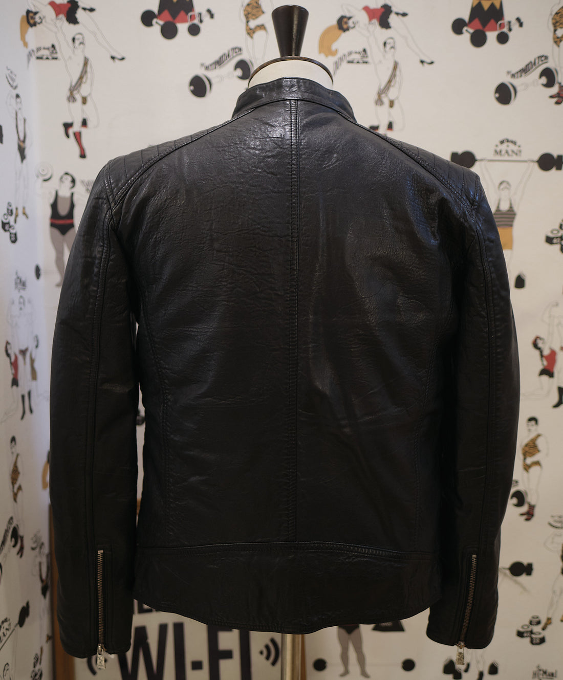 1/4 Mile Leather Jacket Black