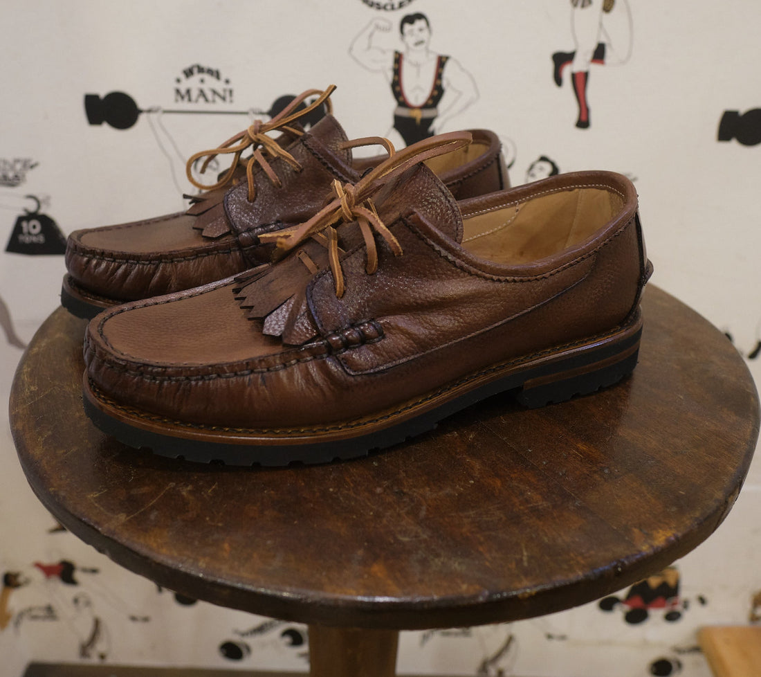 Hand Made Fringed Deck Leather Shoes
