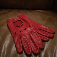 Handmade Gentleman Driver gloves - Racing Red