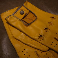 Handmade Gentleman Driver gloves - Speedway Yellow