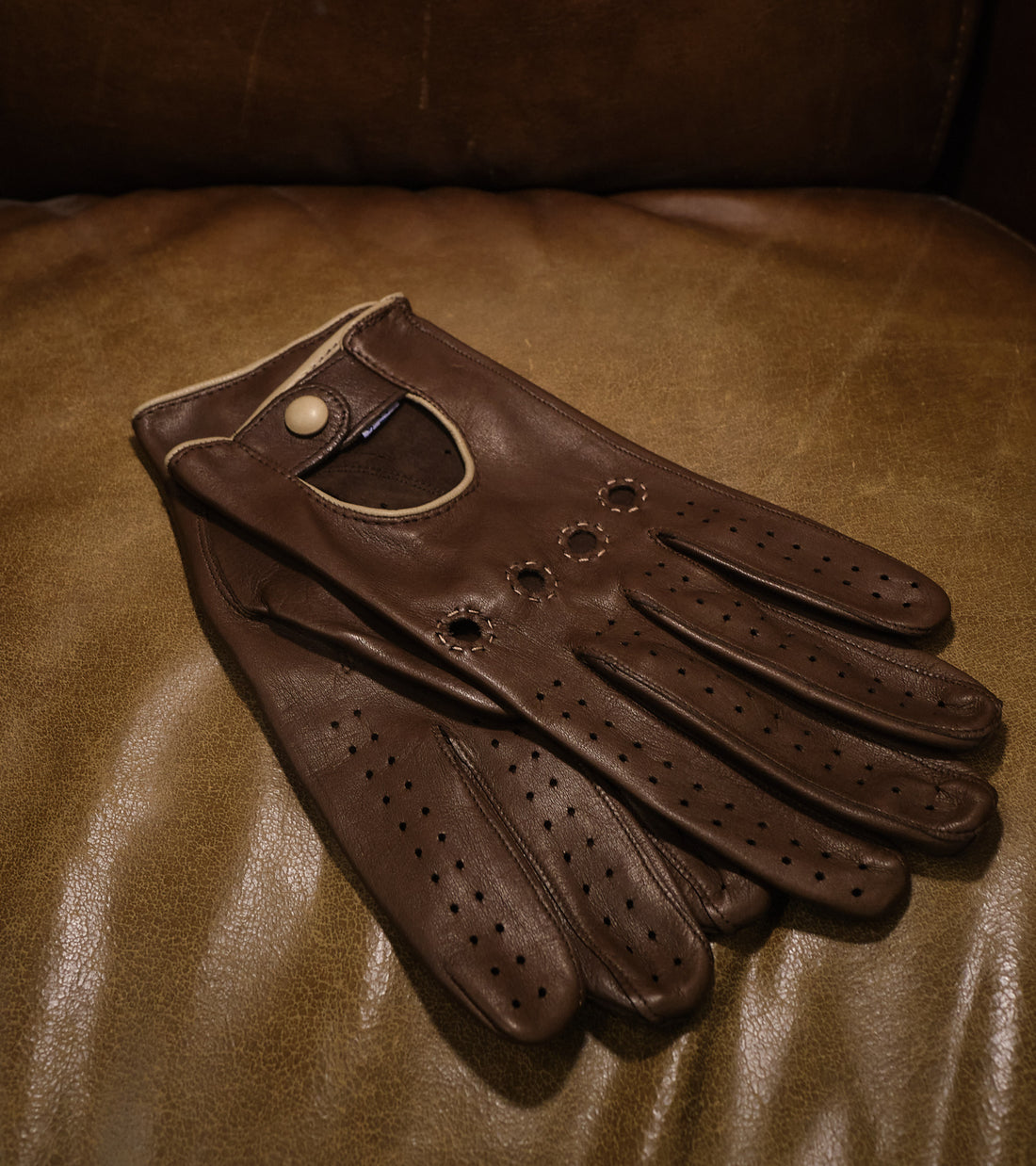 Handmade Gentleman Driver gloves - Heritage Brown