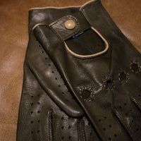 Handmade Gentleman Driver gloves - Loden Green