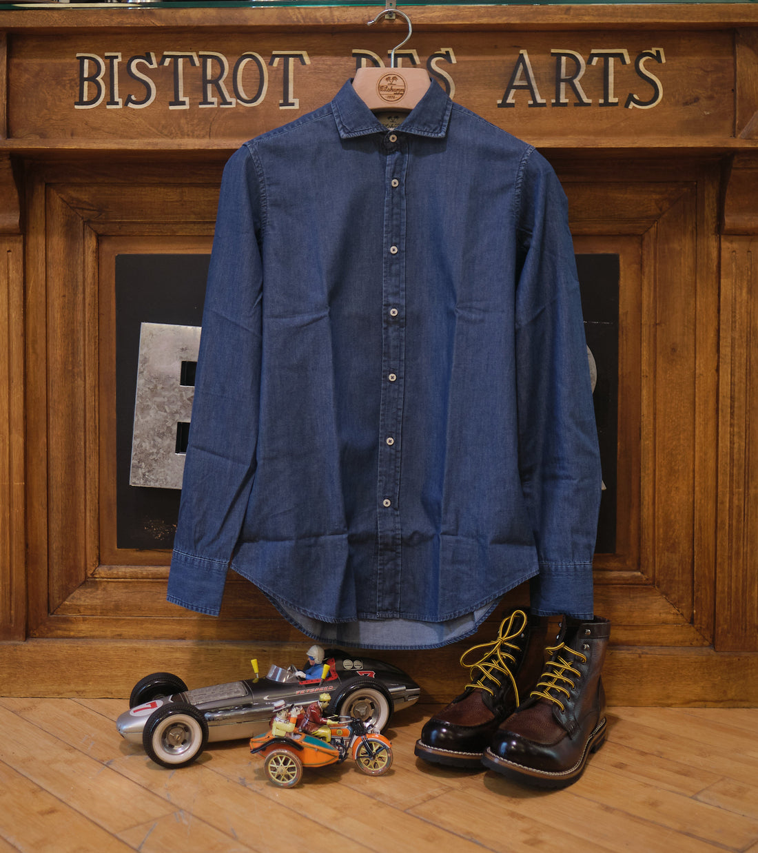 Cotton Darkwash Denim Shirt