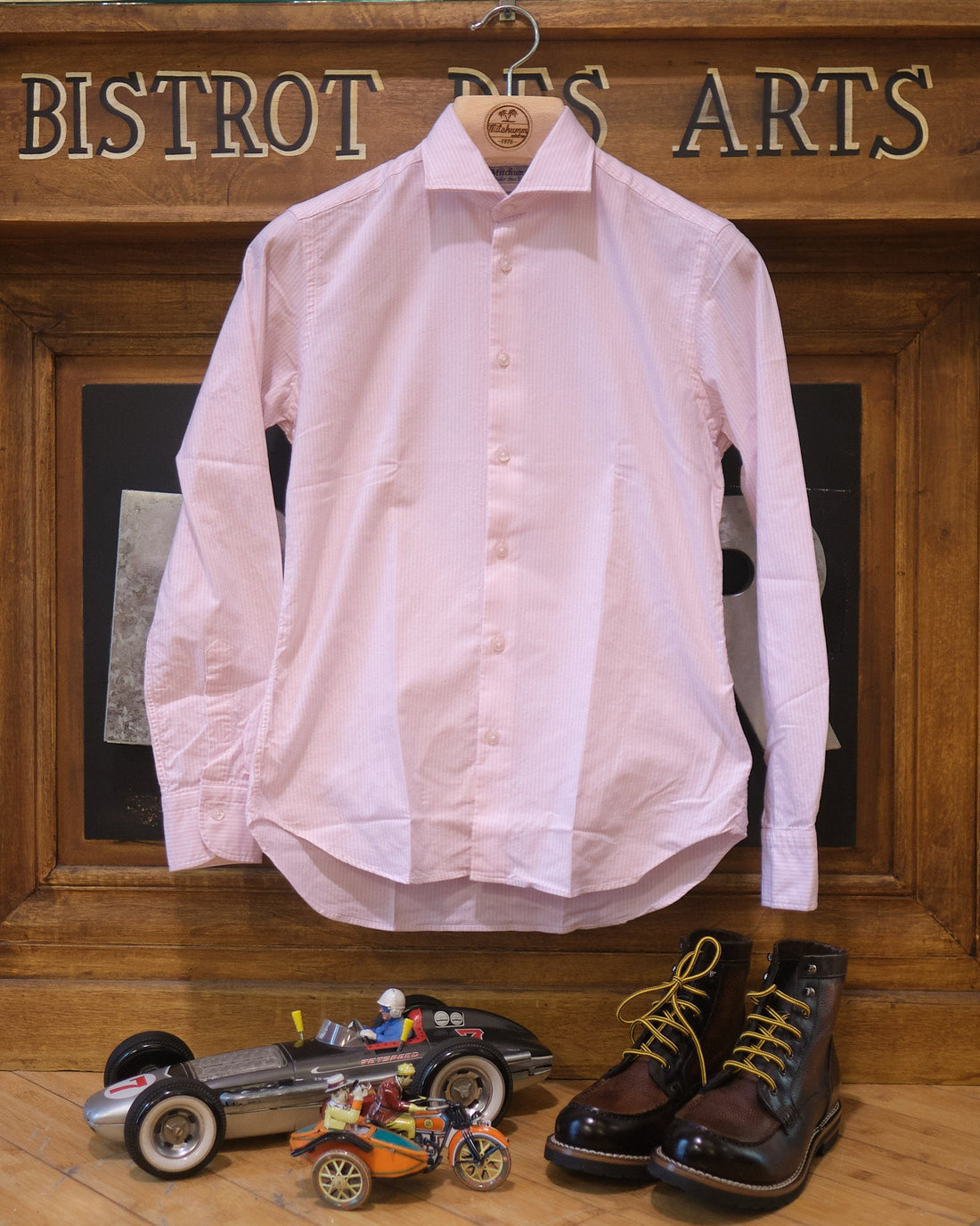 Oxford Fine Stripes Baby pink shirt