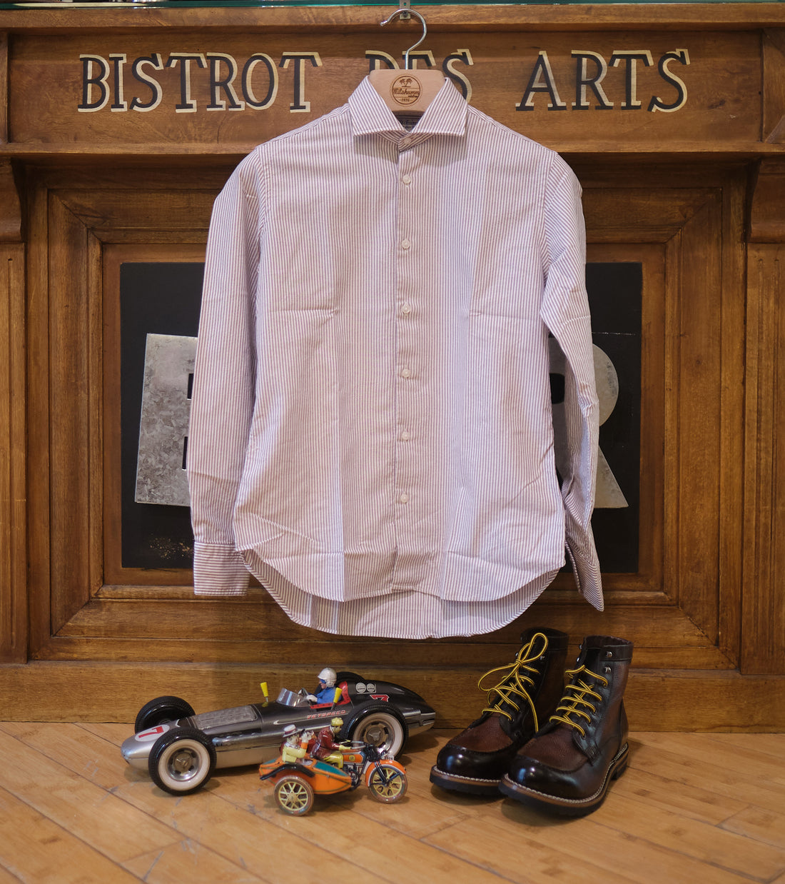 Oxford Fine Stripes Brown shirt