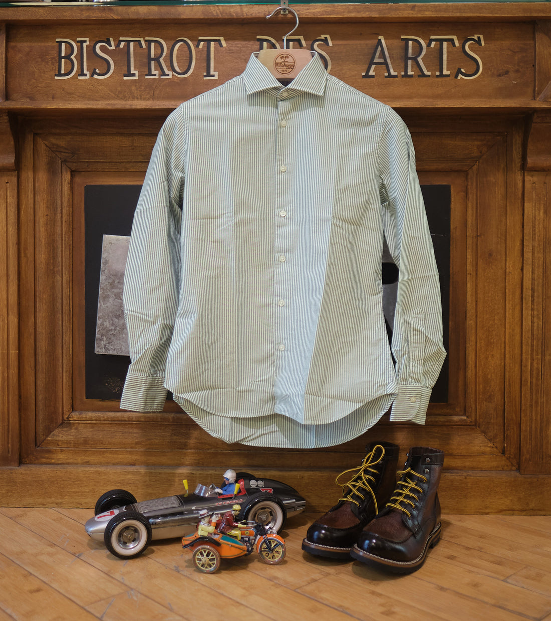 Oxford Fine Stripes Green shirt
