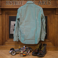 Popeline cotton Classic Big Green stripes shirt