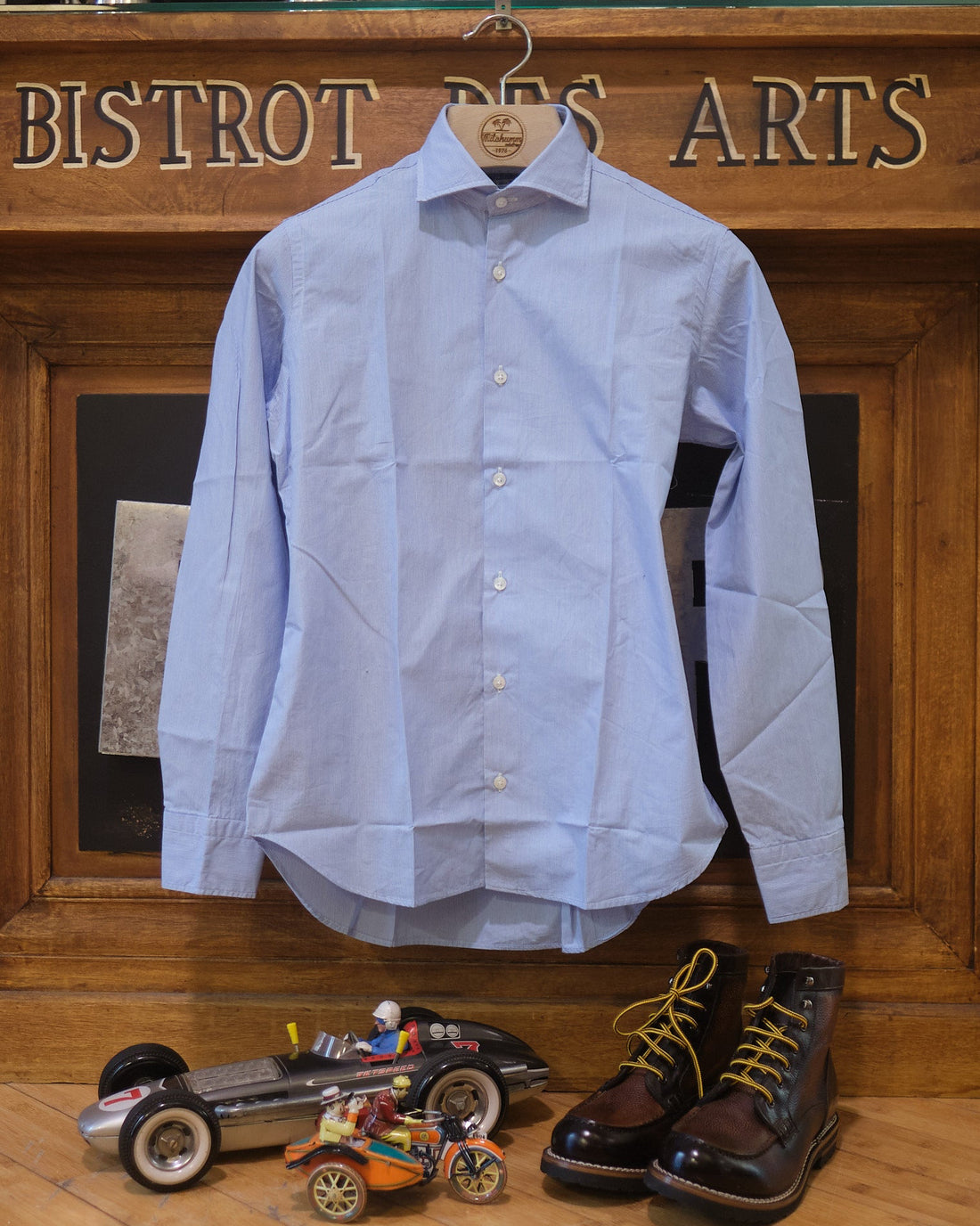 Popeline cotton Classic Blue Pinstripe shirt