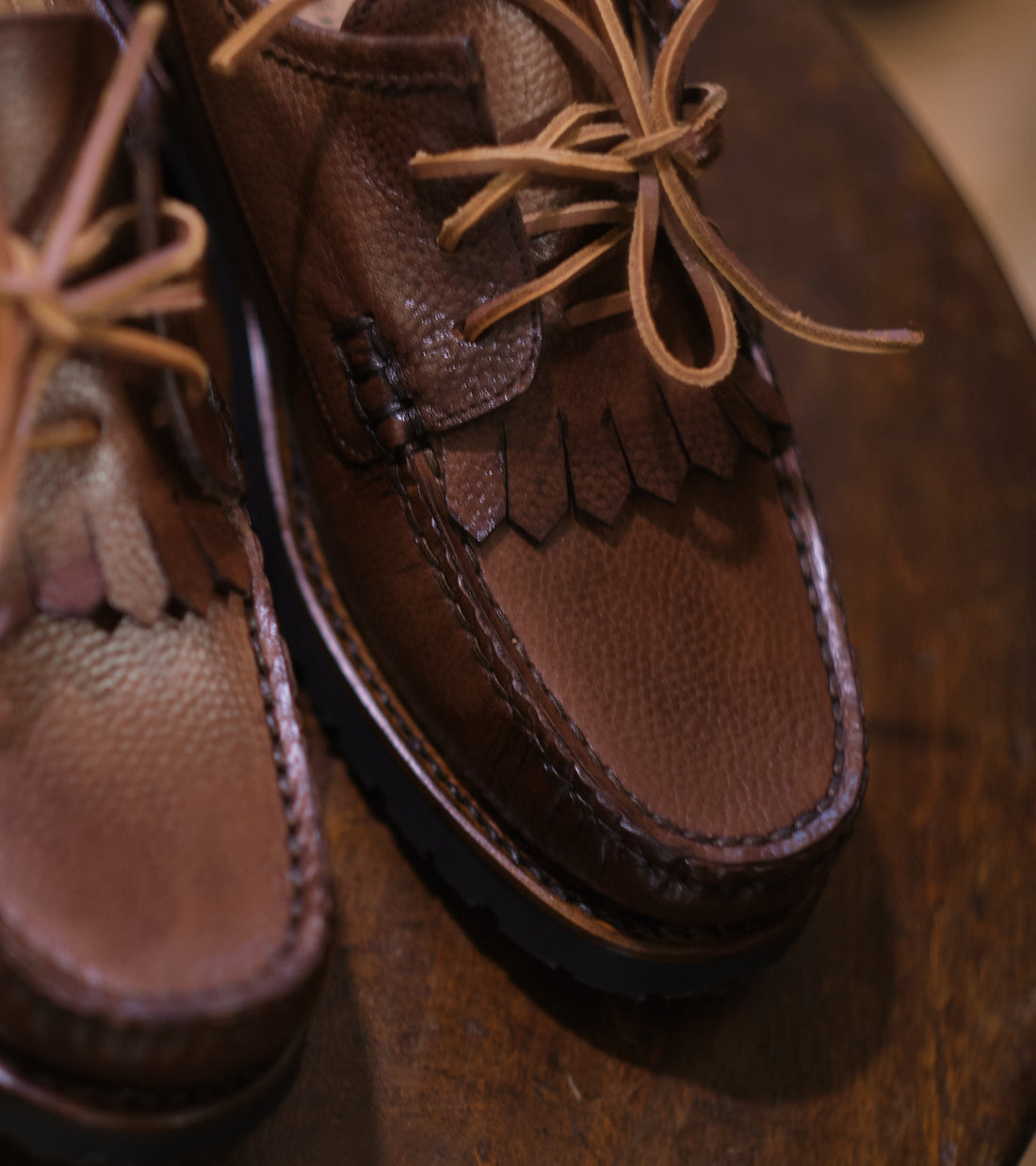 Hand Made Fringed Deck Leather Shoes