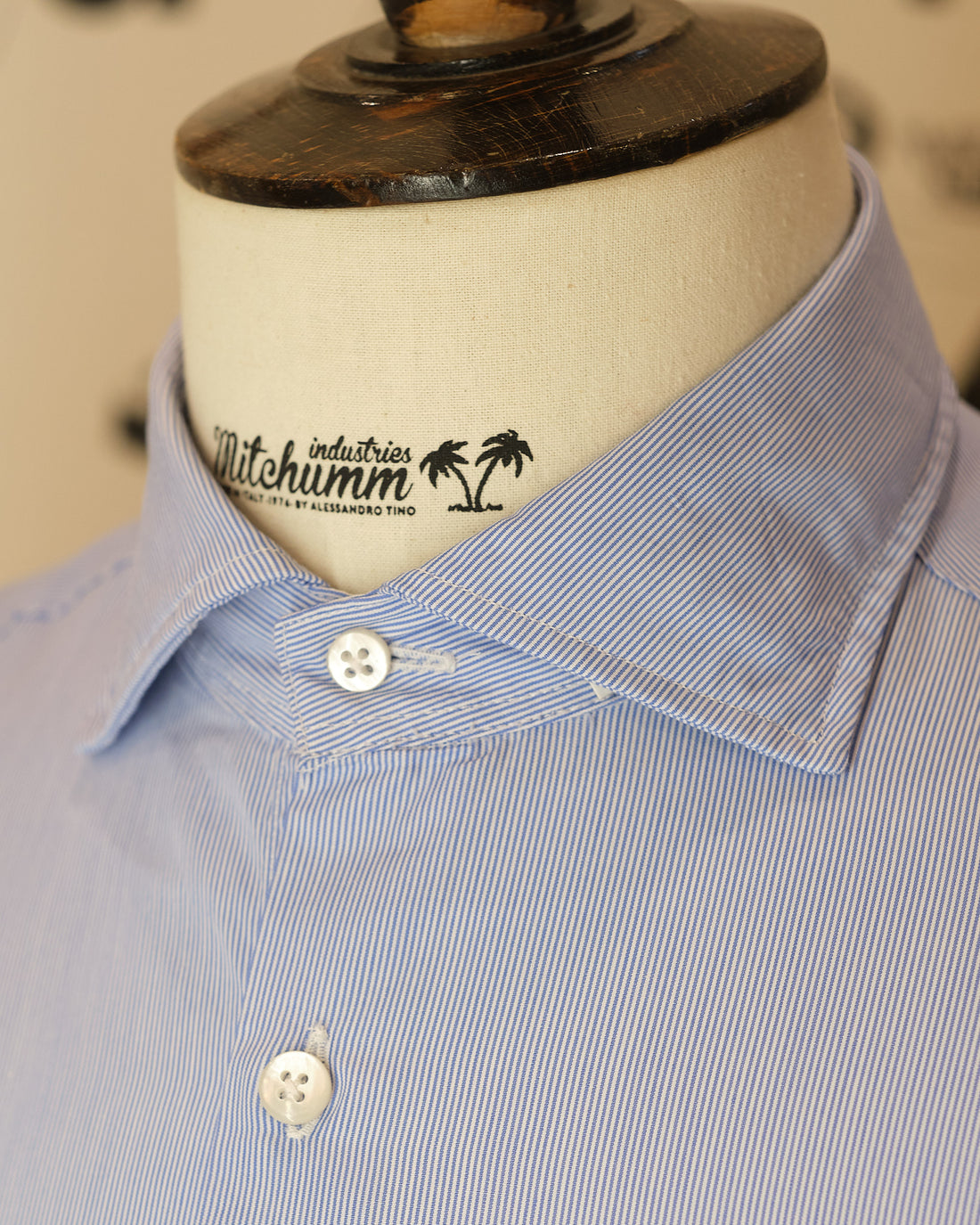 Popeline cotton Classic Blue Pinstripe shirt