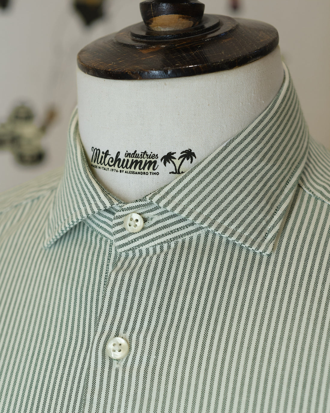 Oxford Fine Stripes Green shirt