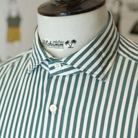 Popeline cotton Classic Big Green stripes shirt