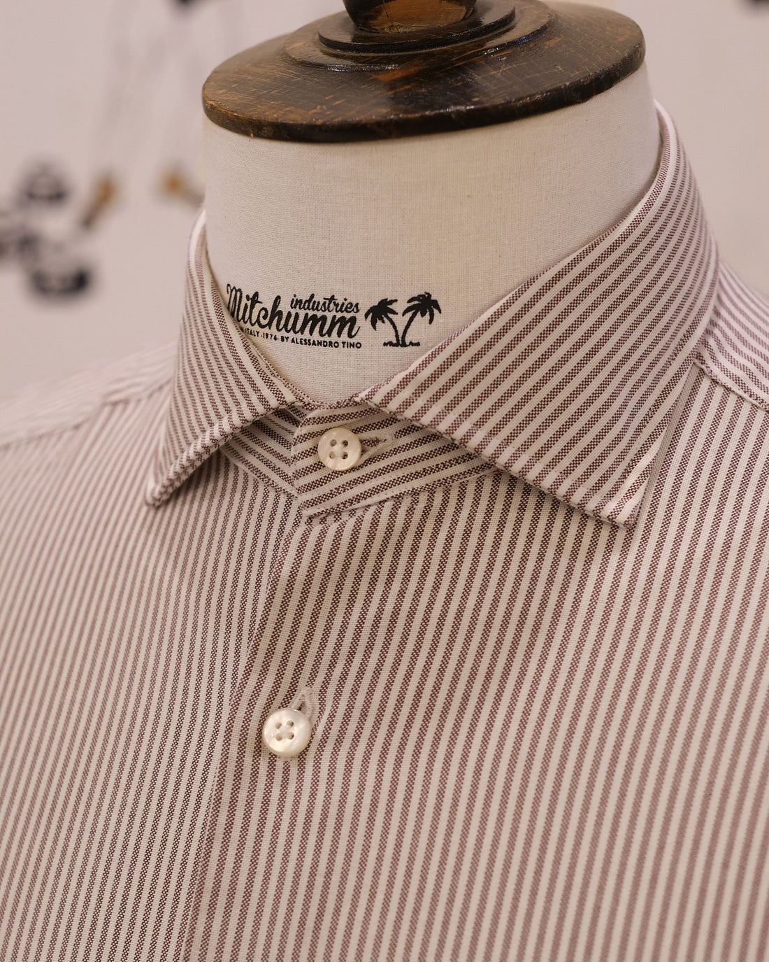 Oxford Fine Stripes Brown shirt