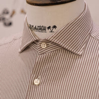 Oxford Fine Stripes Brown shirt