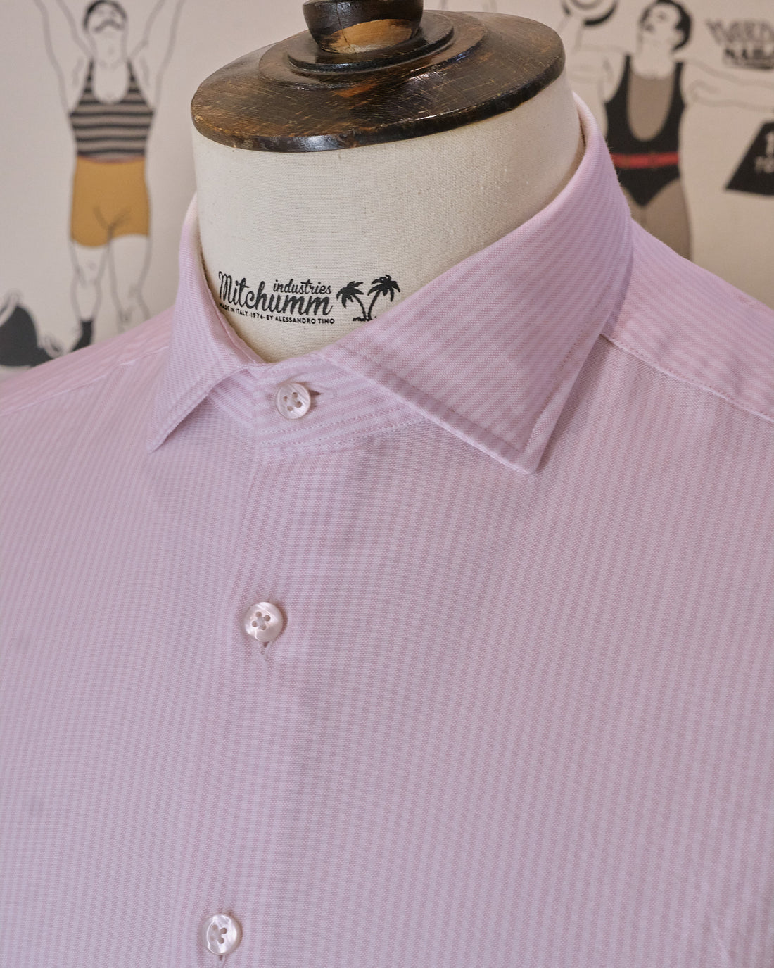 Oxford Fine Stripes Baby pink shirt