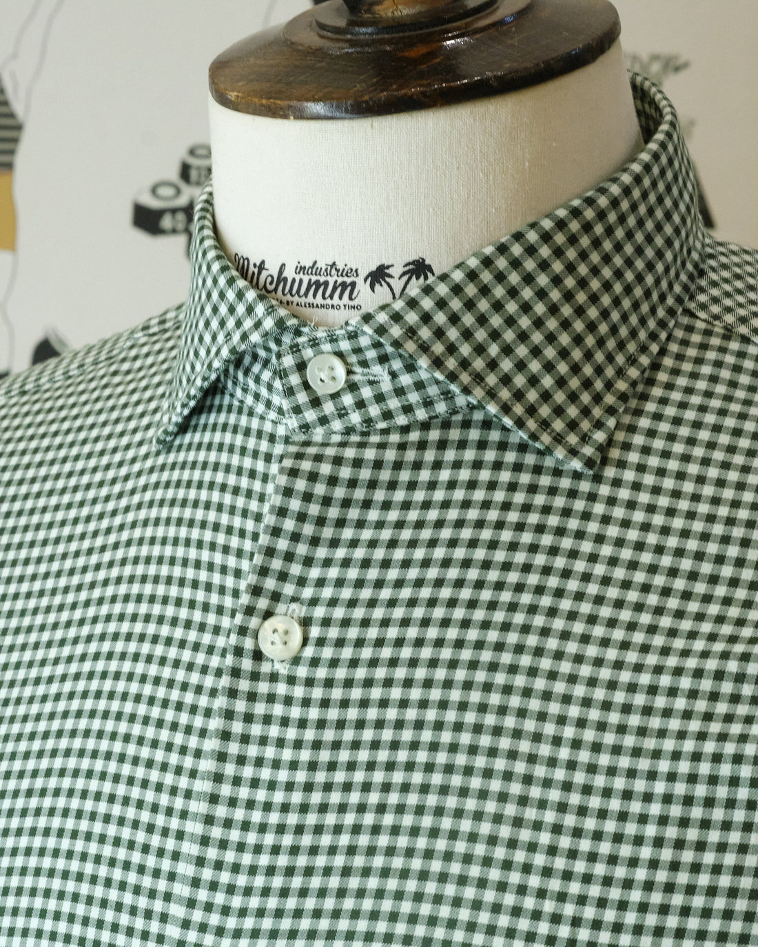 Gingham Check Green shirt