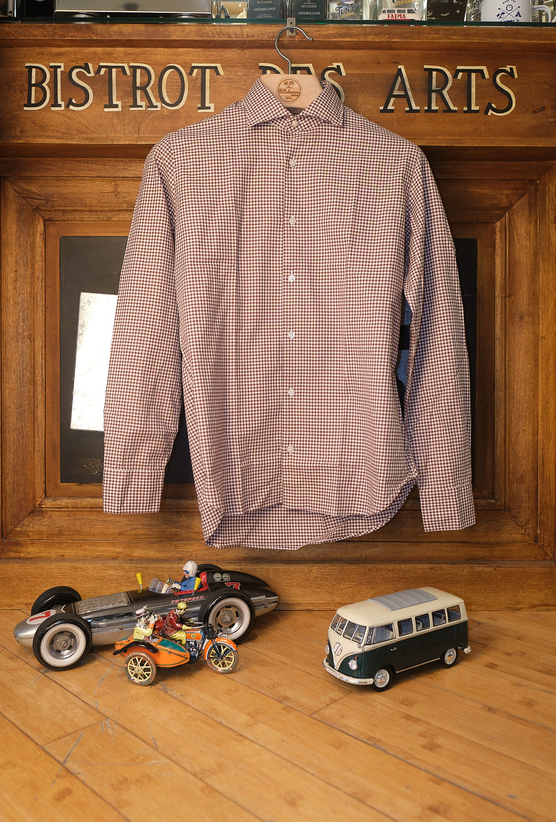 Gingham Check Brown shirt
