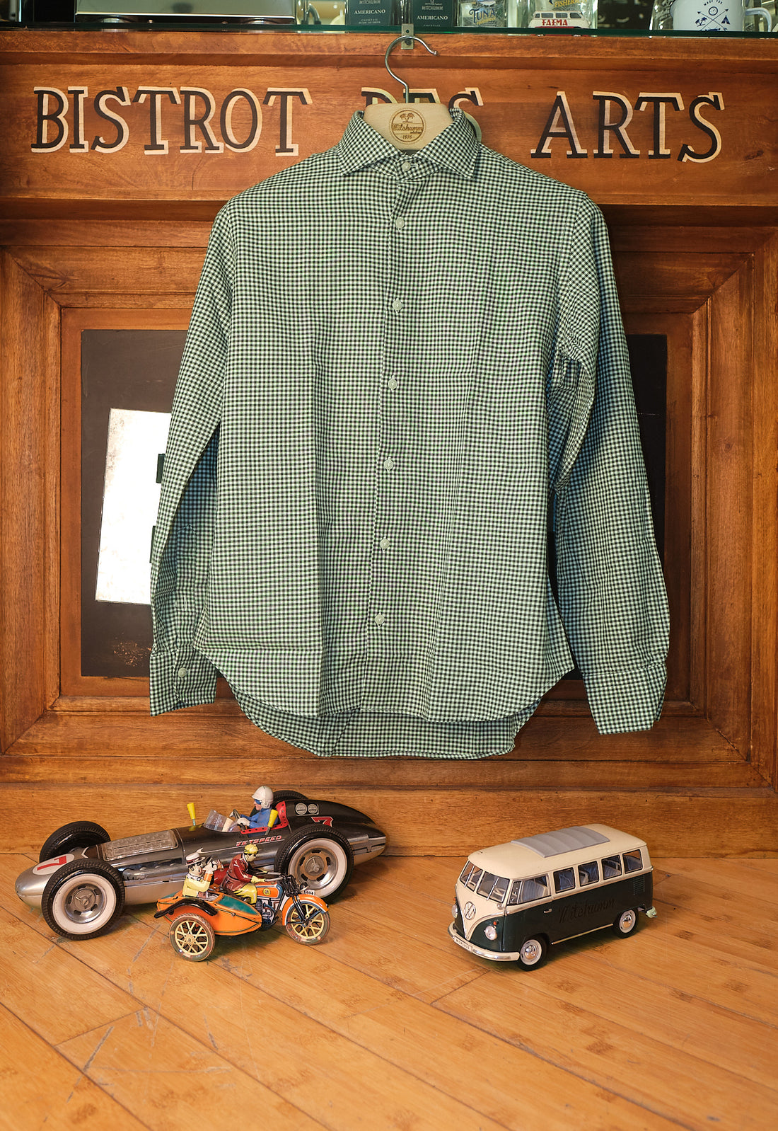 Gingham Check Green shirt