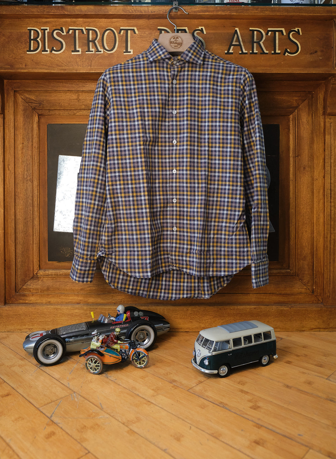 Ochre Checkered twill Shirt