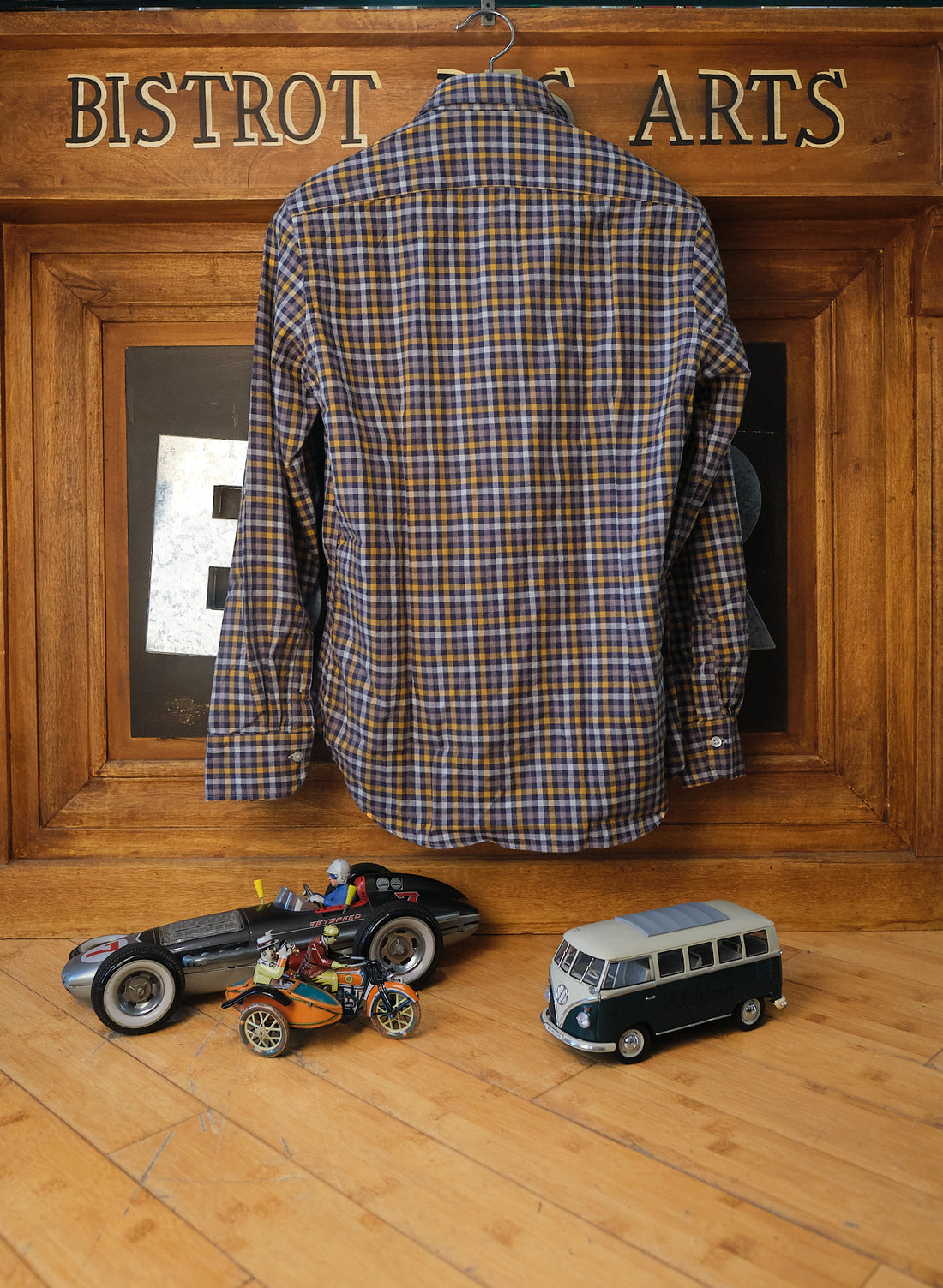 Ochre Checkered twill Shirt
