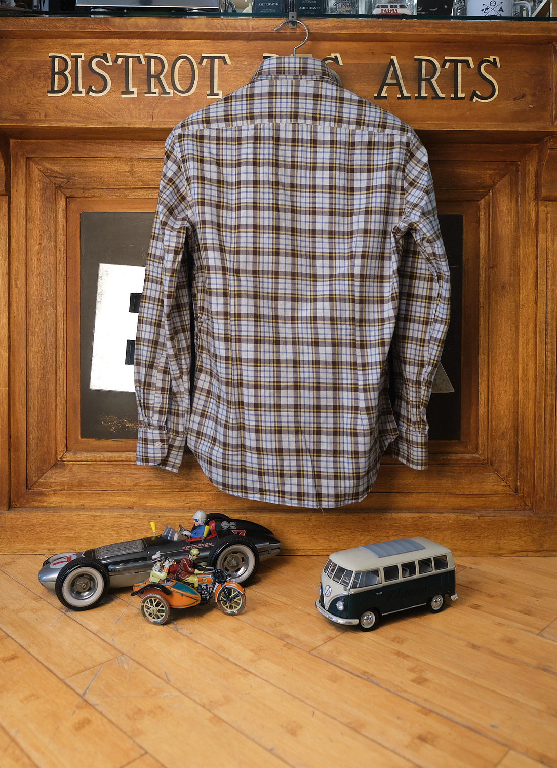 Light Blue Brown Tartan twill Shirt