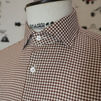 Gingham Check Brown shirt