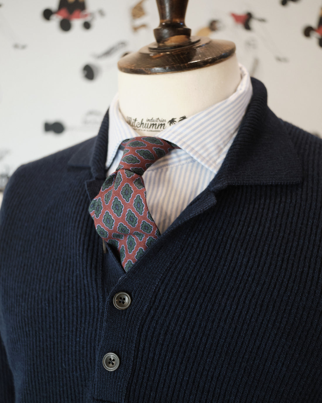 English Rib Navy Polo