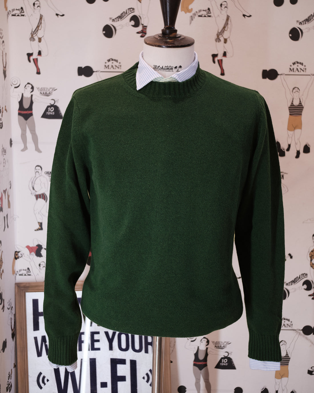Wool Sweater Forest Green