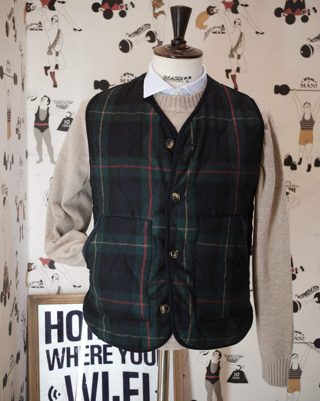 ITB X MITCHUMM Tartan Reversible Vest