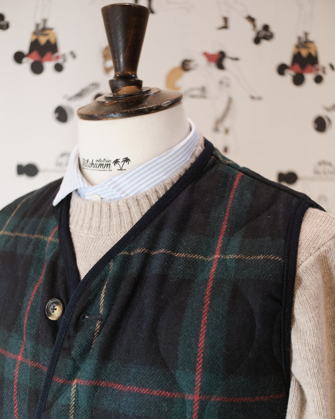 ITB X MITCHUMM Tartan Reversible Vest