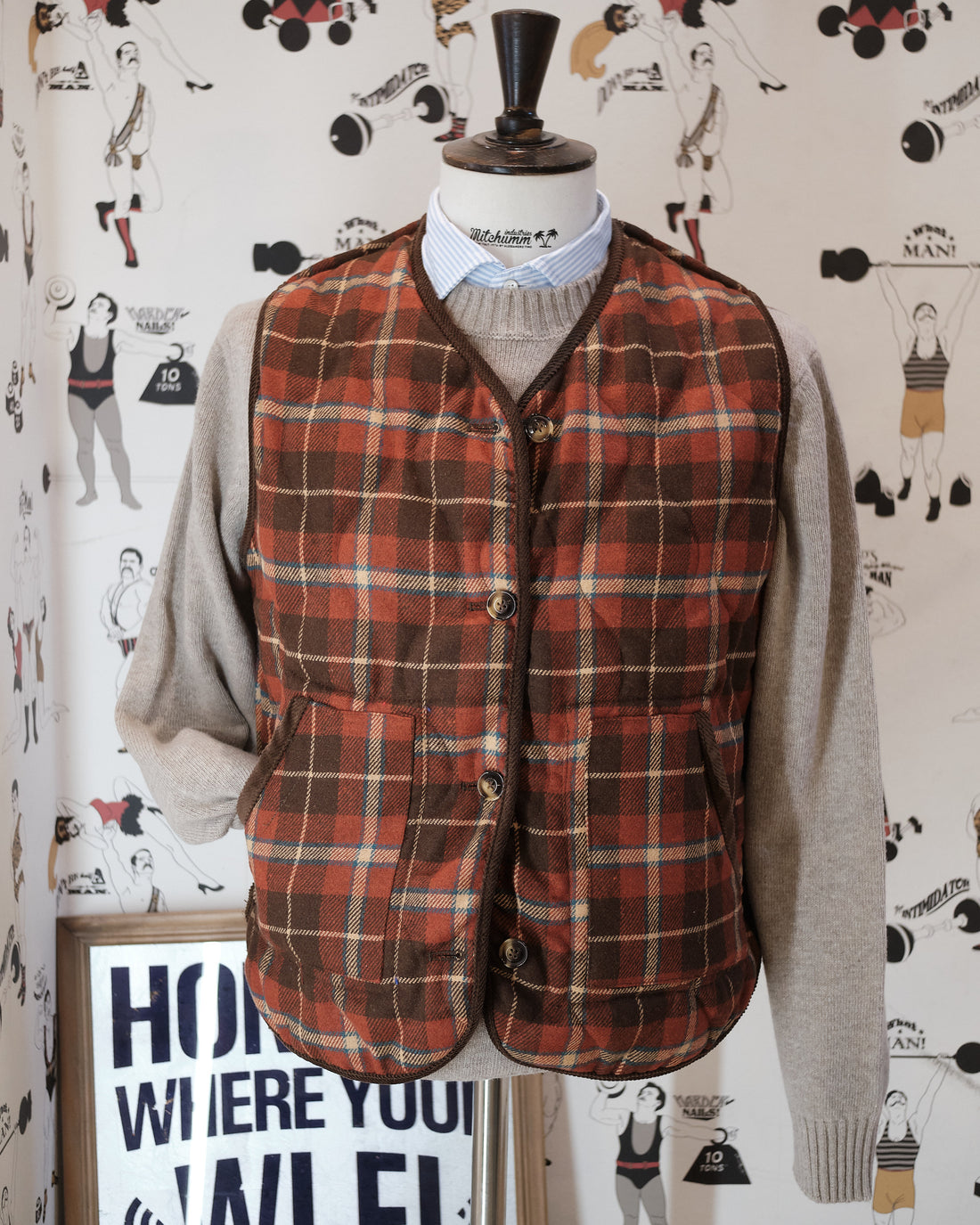 ITB X MITCHUMM Plaid Reversible Vest