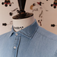 Cotton Light Wash Denim Shirt