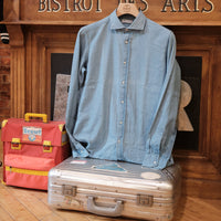 Cotton Light Wash Denim Shirt