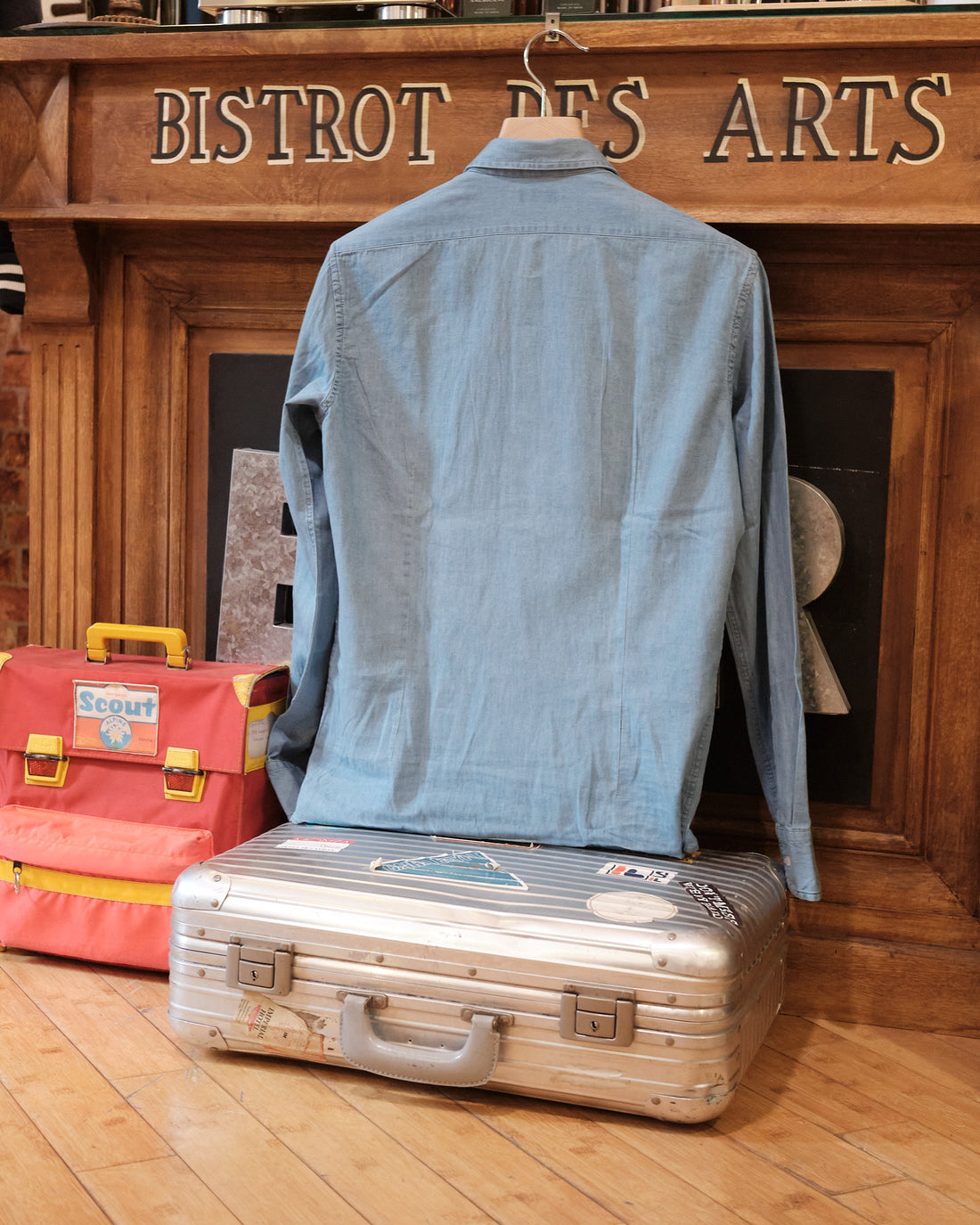 Cotton Light Wash Denim Shirt