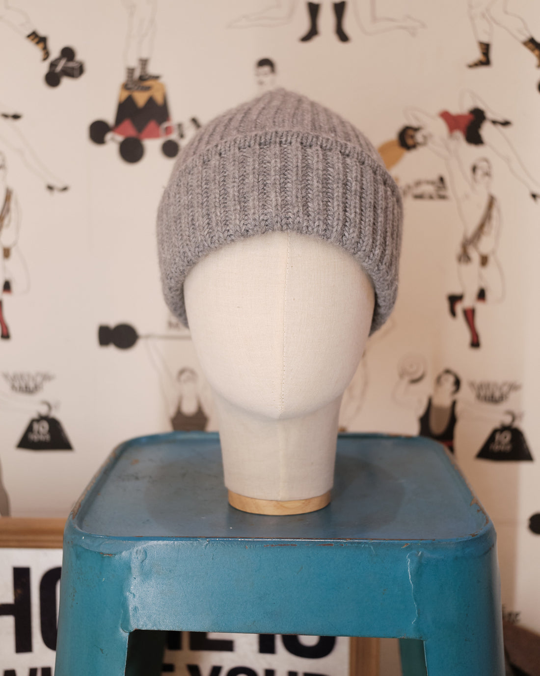Grey cashmere beanie