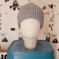 Grey cashmere beanie