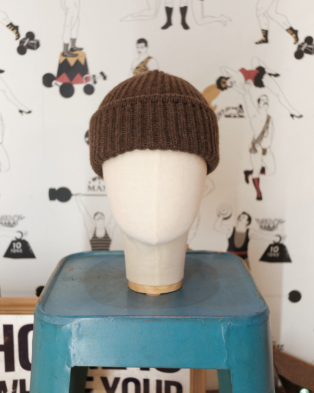 Brown cashmere beanie