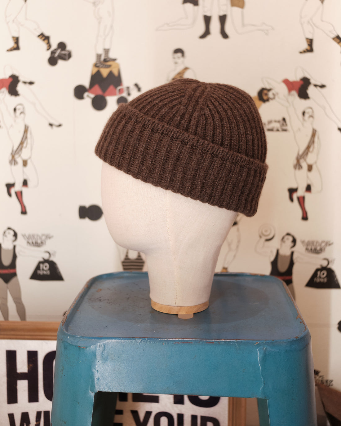 Brown cashmere beanie
