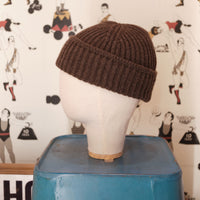 Brown cashmere beanie