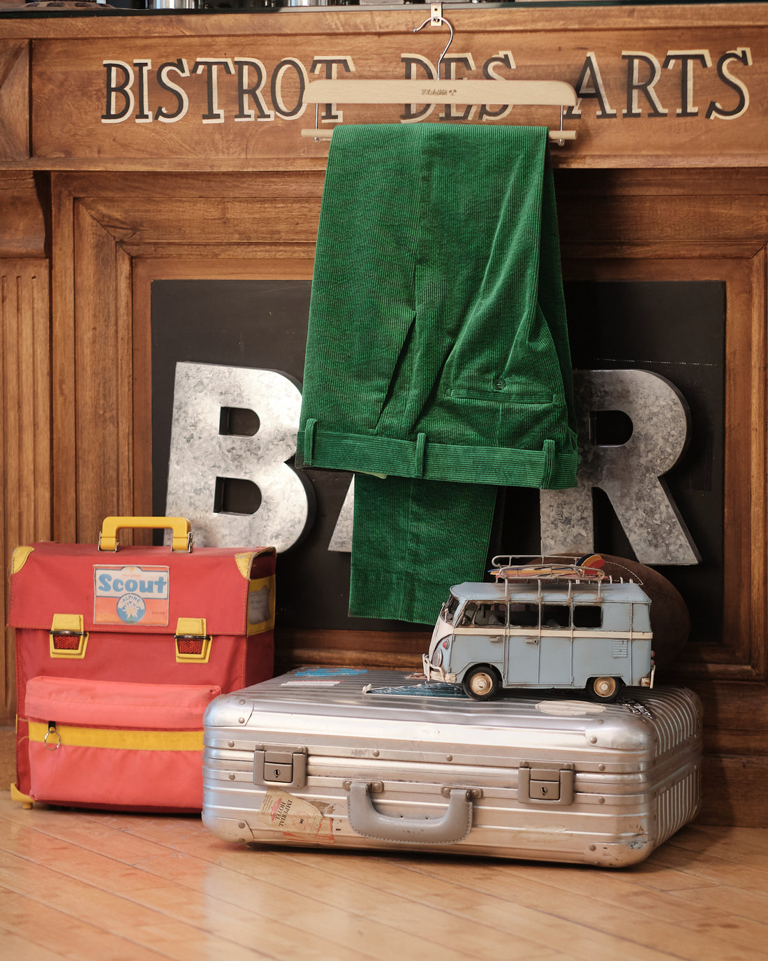 Green Classic Corduroy Trousers