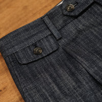 Tailored Denim Cotton Pleated trousers