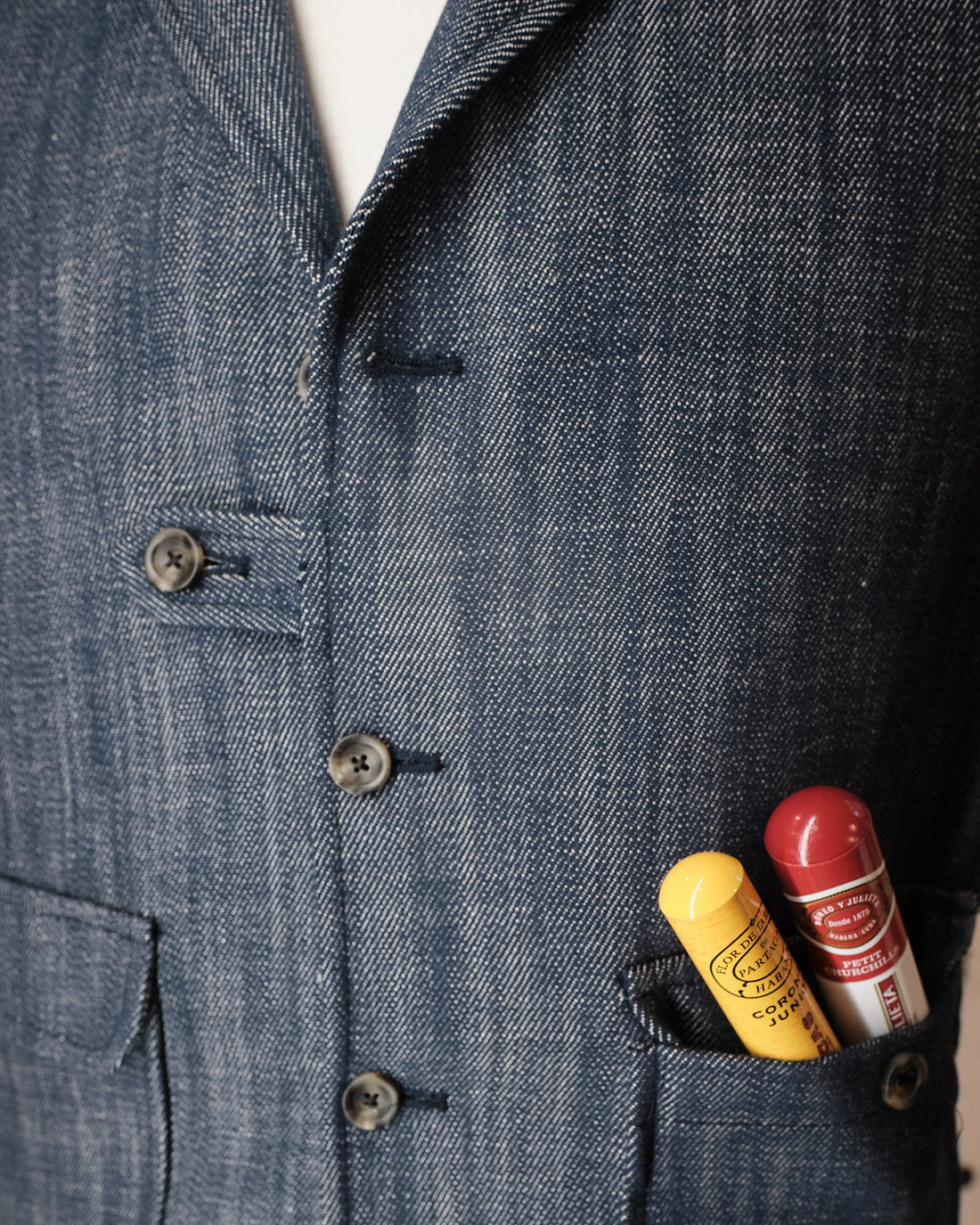 The gentleman Denim Waistcoat