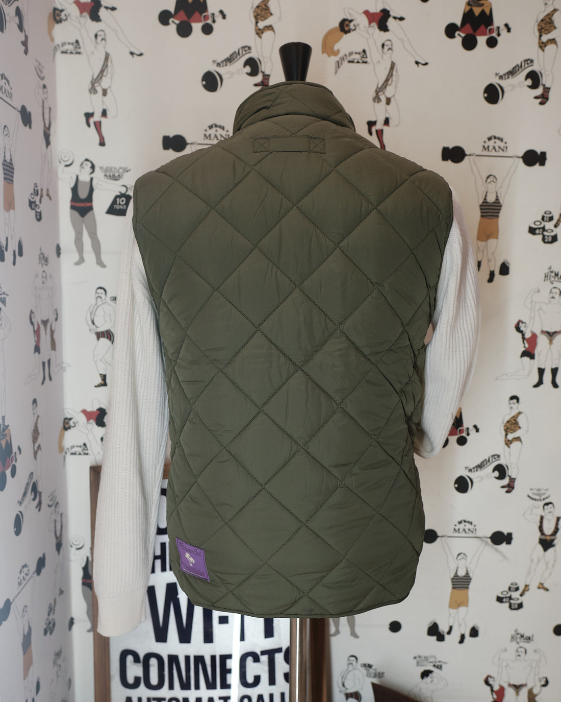 Olive Green Quilted Vest