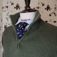 Olive Green Wool 1\2 Zip